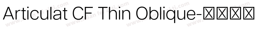 Articulat CF Thin Oblique字体转换